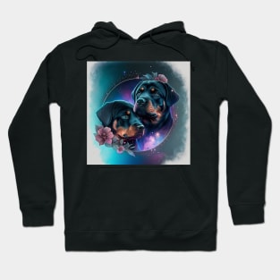 Rottweiler Abstract Art Hoodie